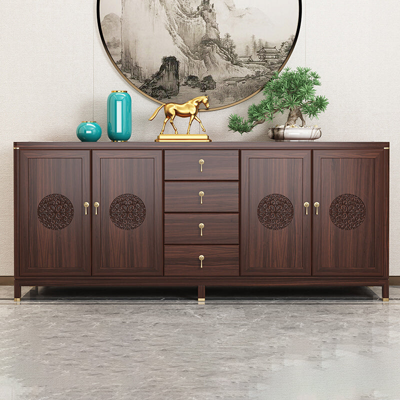 Server a buffet in legno a buffet contemporaneo con cassetti per sala da pranzo