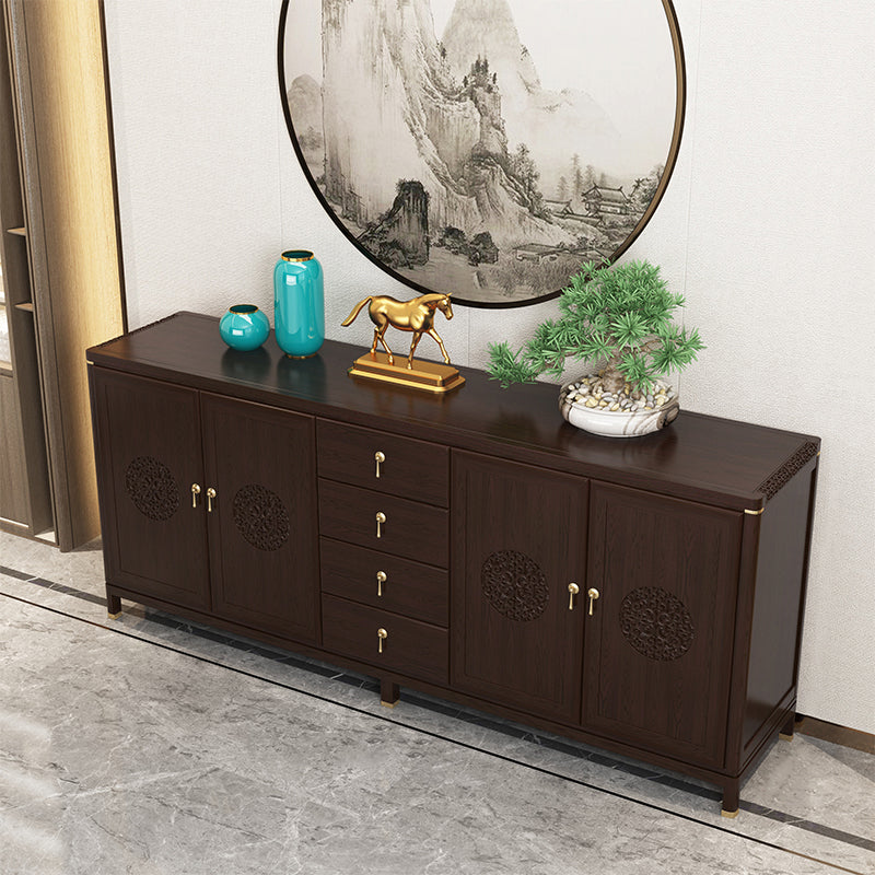 Server a buffet in legno a buffet contemporaneo con cassetti per sala da pranzo