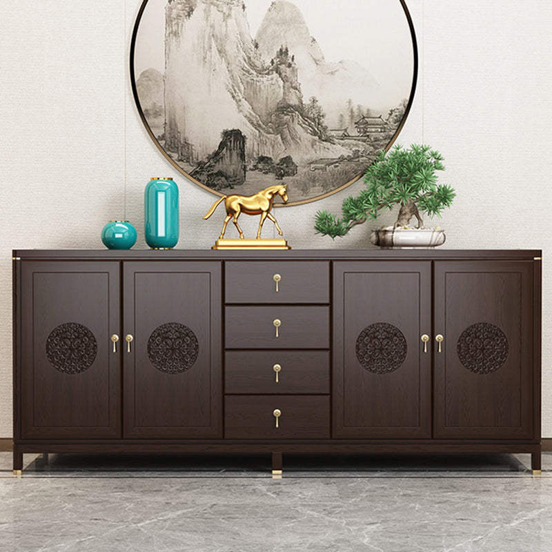 Server a buffet in legno a buffet contemporaneo con cassetti per sala da pranzo