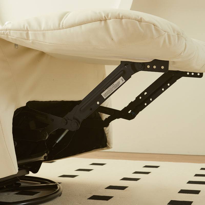 Contemporary Faux Leather Standard Recliner with Solid Color Tufted Back Clearhalo 'Chairs & Seating' 'furn' 'furn_recliners' 'Furniture' 'Living Room Furniture' 'Recliners' 7388461