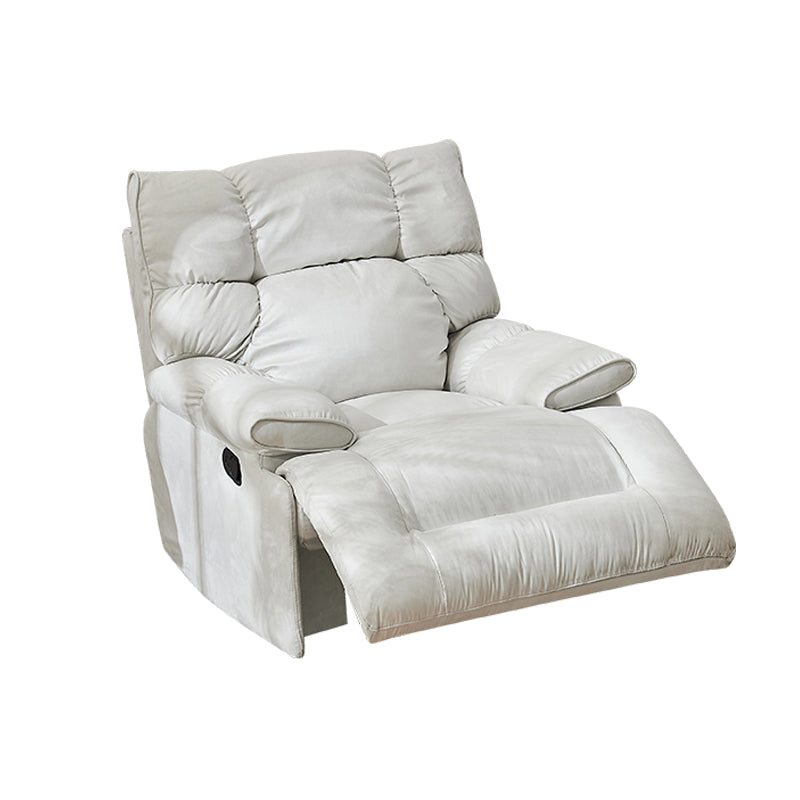Reclinable estándar de microsuede moderno y contemporáneo con retroceso con mechones