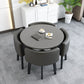 Modern Wood Dining Table Set 5 Pieces Dining Set for Home Use