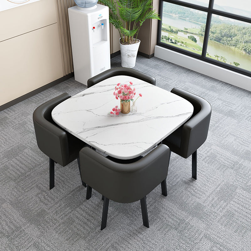 Modern Wood Dining Table Set 5 Pieces Dining Set for Home Use