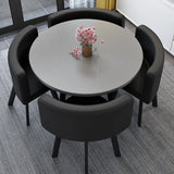 Modern Wood Dining Table Set 5 Pieces Dining Set for Home Use