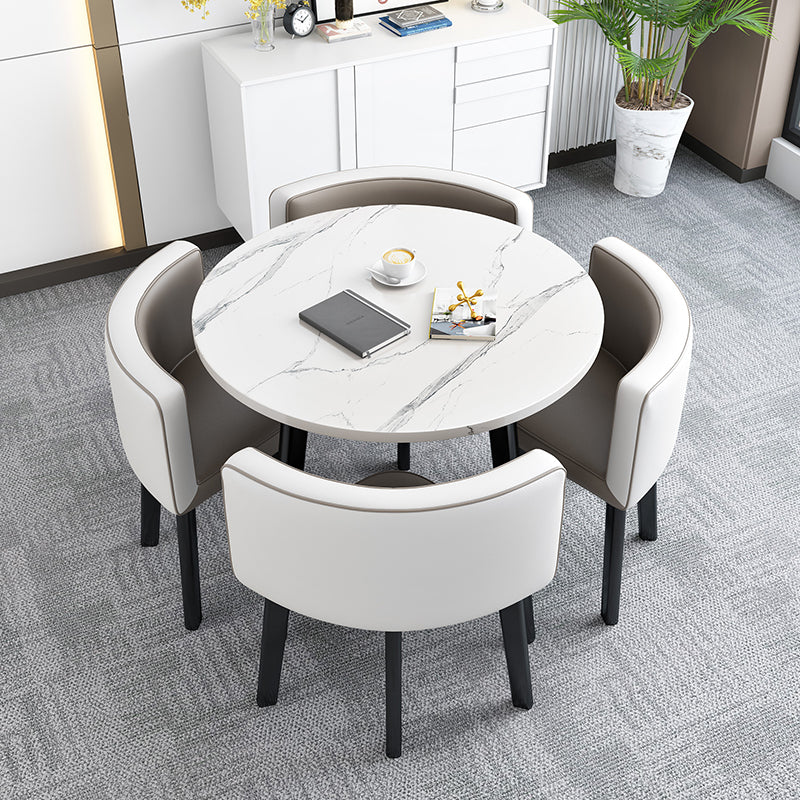 Modern Wood Dining Table Set 5 Pieces Dining Set for Home Use