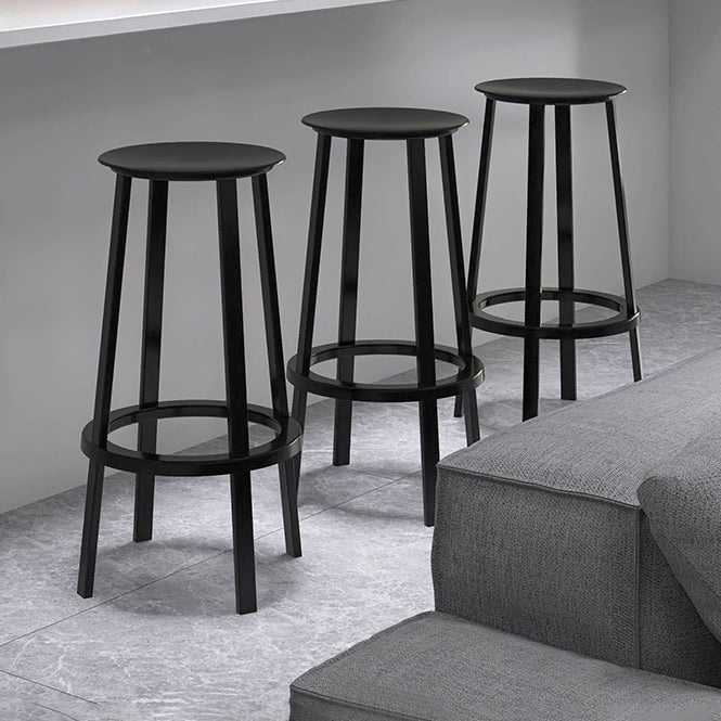 Contemporary Indoor Bar Stool Swivel Bar Stool with Footrest Clearhalo 'Bar Furniture' 'Bar Stools' 'bar_stools' 'furn' 'furn_bar_stools' 'Furniture' 'Kitchen & Dining Furniture' 7389432