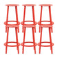 Contemporary Indoor Bar Stool Swivel Bar Stool with Footrest Red 6 Piece Set Counter Stool(26"H) Clearhalo 'Bar Furniture' 'Bar Stools' 'bar_stools' 'furn' 'furn_bar_stools' 'Furniture' 'Kitchen & Dining Furniture' 7389435