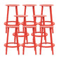 Contemporary Indoor Bar Stool Swivel Bar Stool with Footrest Red 8 Piece Set Counter Stool(26"H) Clearhalo 'Bar Furniture' 'Bar Stools' 'bar_stools' 'furn' 'furn_bar_stools' 'Furniture' 'Kitchen & Dining Furniture' 7389437