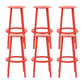 Contemporary Indoor Bar Stool Swivel Bar Stool with Footrest Red 6 Piece Set Bar Stool(30"H) Clearhalo 'Bar Furniture' 'Bar Stools' 'bar_stools' 'furn' 'furn_bar_stools' 'Furniture' 'Kitchen & Dining Furniture' 7389445