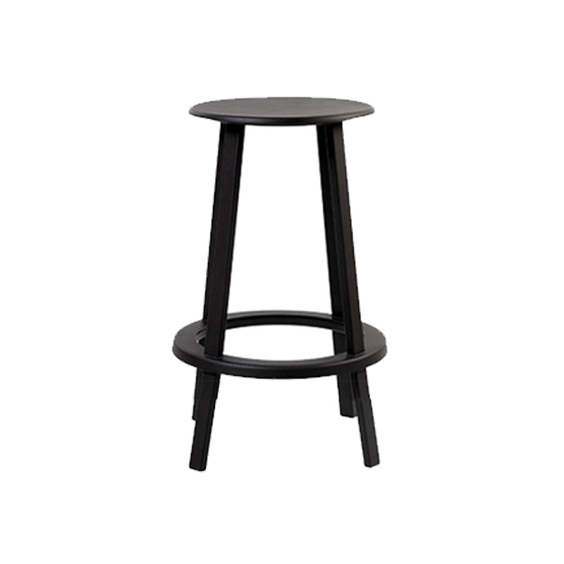 Contemporary Indoor Bar Stool Swivel Bar Stool with Footrest Black 1 Piece Counter Stool(26"H) Clearhalo 'Bar Furniture' 'Bar Stools' 'bar_stools' 'furn' 'furn_bar_stools' 'Furniture' 'Kitchen & Dining Furniture' 7389448