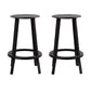 Contemporary Indoor Bar Stool Swivel Bar Stool with Footrest Black 2 Piece Set Counter Stool(26"H) Clearhalo 'Bar Furniture' 'Bar Stools' 'bar_stools' 'furn' 'furn_bar_stools' 'Furniture' 'Kitchen & Dining Furniture' 7389450
