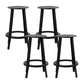 Contemporary Indoor Bar Stool Swivel Bar Stool with Footrest Black 4 Piece Set Counter Stool(26"H) Clearhalo 'Bar Furniture' 'Bar Stools' 'bar_stools' 'furn' 'furn_bar_stools' 'Furniture' 'Kitchen & Dining Furniture' 7389451