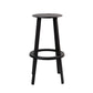 Contemporary Indoor Bar Stool Swivel Bar Stool with Footrest Black 1 Piece Bar Stool(30"H) Clearhalo 'Bar Furniture' 'Bar Stools' 'bar_stools' 'furn' 'furn_bar_stools' 'Furniture' 'Kitchen & Dining Furniture' 7389454