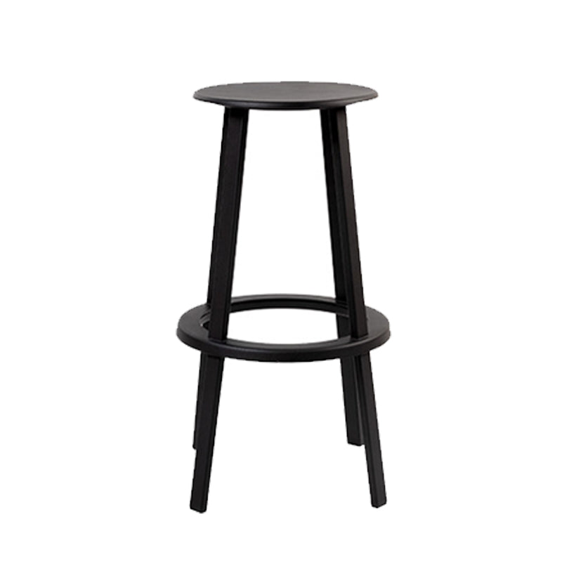 Contemporary Indoor Bar Stool Swivel Bar Stool with Footrest Black 1 Piece Bar Stool(30"H) Clearhalo 'Bar Furniture' 'Bar Stools' 'bar_stools' 'furn' 'furn_bar_stools' 'Furniture' 'Kitchen & Dining Furniture' 7389454