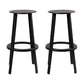 Contemporary Indoor Bar Stool Swivel Bar Stool with Footrest Black 2 Piece Set Bar Stool(30"H) Clearhalo 'Bar Furniture' 'Bar Stools' 'bar_stools' 'furn' 'furn_bar_stools' 'Furniture' 'Kitchen & Dining Furniture' 7389455