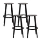 Contemporary Indoor Bar Stool Swivel Bar Stool with Footrest Black 4 Piece Set Bar Stool(30"H) Clearhalo 'Bar Furniture' 'Bar Stools' 'bar_stools' 'furn' 'furn_bar_stools' 'Furniture' 'Kitchen & Dining Furniture' 7389456