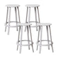 Contemporary Indoor Bar Stool Swivel Bar Stool with Footrest Grey 4 Piece Set Counter Stool(26"H) Clearhalo 'Bar Furniture' 'Bar Stools' 'bar_stools' 'furn' 'furn_bar_stools' 'Furniture' 'Kitchen & Dining Furniture' 7389461