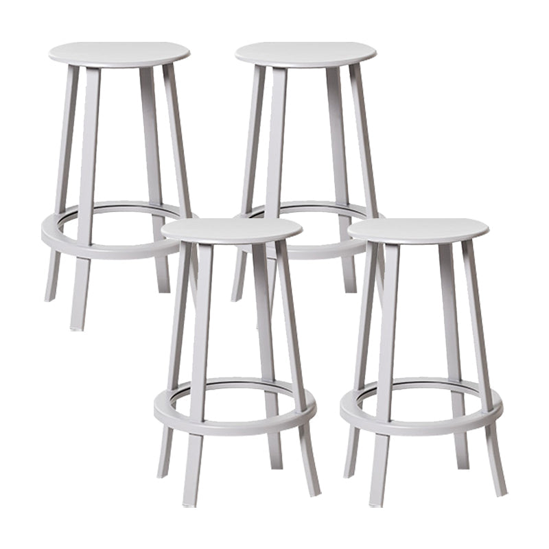 Contemporary Indoor Bar Stool Swivel Bar Stool with Footrest Grey 4 Piece Set Counter Stool(26"H) Clearhalo 'Bar Furniture' 'Bar Stools' 'bar_stools' 'furn' 'furn_bar_stools' 'Furniture' 'Kitchen & Dining Furniture' 7389461