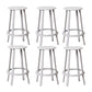 Contemporary Indoor Bar Stool Swivel Bar Stool with Footrest Grey 6 Piece Set Counter Stool(26"H) Clearhalo 'Bar Furniture' 'Bar Stools' 'bar_stools' 'furn' 'furn_bar_stools' 'Furniture' 'Kitchen & Dining Furniture' 7389462