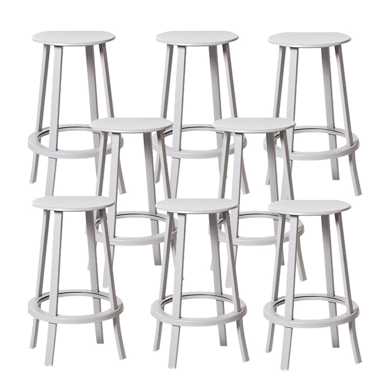 Contemporary Indoor Bar Stool Swivel Bar Stool with Footrest Grey 8 Piece Set Counter Stool(26"H) Clearhalo 'Bar Furniture' 'Bar Stools' 'bar_stools' 'furn' 'furn_bar_stools' 'Furniture' 'Kitchen & Dining Furniture' 7389463