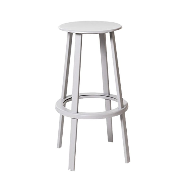 Contemporary Indoor Bar Stool Swivel Bar Stool with Footrest Grey 1 Piece Bar Stool(30"H) Clearhalo 'Bar Furniture' 'Bar Stools' 'bar_stools' 'furn' 'furn_bar_stools' 'Furniture' 'Kitchen & Dining Furniture' 7389464