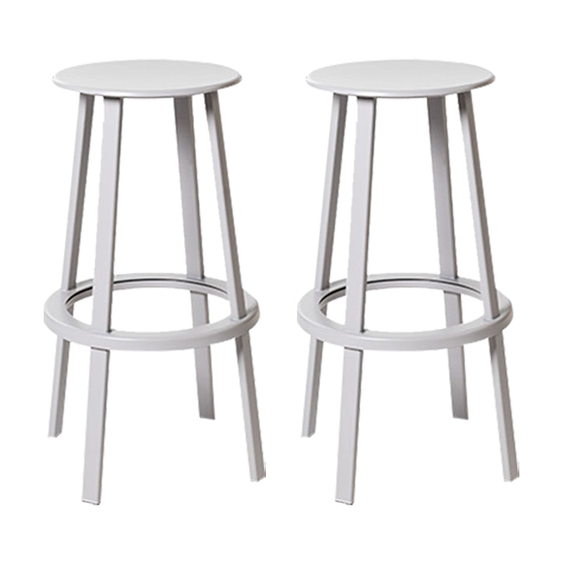 Contemporary Indoor Bar Stool Swivel Bar Stool with Footrest Grey 2 Piece Set Bar Stool(30"H) Clearhalo 'Bar Furniture' 'Bar Stools' 'bar_stools' 'furn' 'furn_bar_stools' 'Furniture' 'Kitchen & Dining Furniture' 7389465