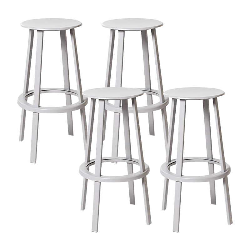 Contemporary Indoor Bar Stool Swivel Bar Stool with Footrest Grey 4 Piece Set Bar Stool(30"H) Clearhalo 'Bar Furniture' 'Bar Stools' 'bar_stools' 'furn' 'furn_bar_stools' 'Furniture' 'Kitchen & Dining Furniture' 7389466