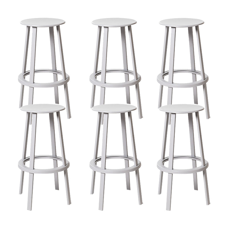 Contemporary Indoor Bar Stool Swivel Bar Stool with Footrest Grey 6 Piece Set Bar Stool(30"H) Clearhalo 'Bar Furniture' 'Bar Stools' 'bar_stools' 'furn' 'furn_bar_stools' 'Furniture' 'Kitchen & Dining Furniture' 7389467