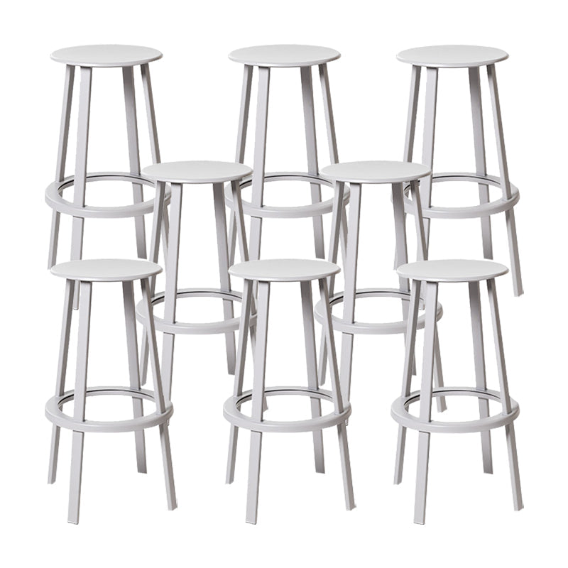 Contemporary Indoor Bar Stool Swivel Bar Stool with Footrest Grey 8 Piece Set Bar Stool(30"H) Clearhalo 'Bar Furniture' 'Bar Stools' 'bar_stools' 'furn' 'furn_bar_stools' 'Furniture' 'Kitchen & Dining Furniture' 7389468
