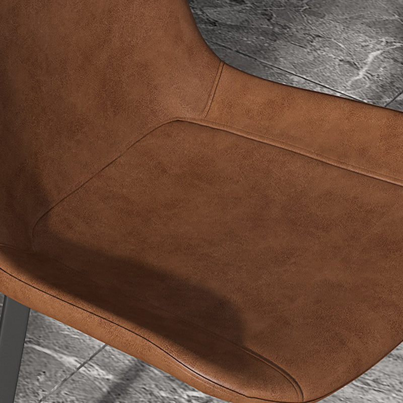 Leather Contemporary Counter & Bar Stools Matte Finish Indoor Stools with Metal Frame Clearhalo 'Bar Furniture' 'Bar Stools' 'bar_stools' 'furn' 'furn_bar_stools' 'Furniture' 'Kitchen & Dining Furniture' 7389482