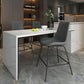 Leather Contemporary Counter & Bar Stools Matte Finish Indoor Stools with Metal Frame Clearhalo 'Bar Furniture' 'Bar Stools' 'bar_stools' 'furn' 'furn_bar_stools' 'Furniture' 'Kitchen & Dining Furniture' 7389490