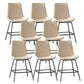 Leather Contemporary Counter & Bar Stools Matte Finish Indoor Stools with Metal Frame Beige 8 Piece Set Clearhalo 'Bar Furniture' 'Bar Stools' 'bar_stools' 'furn' 'furn_bar_stools' 'Furniture' 'Kitchen & Dining Furniture' 7389495