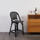 Black Wicker Counter Stools Contemporary Indoor Stools with Wood Frame Clearhalo 'Bar Furniture' 'Bar Stools' 'bar_stools' 'furn' 'furn_bar_stools' 'Furniture' 'Kitchen & Dining Furniture' 7389529