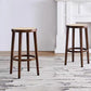 Modern Style Counter Stool Rubberwood Wood Armless Barstool with Footrest Clearhalo 'Bar Furniture' 'Bar Stools' 'bar_stools' 'furn' 'furn_bar_stools' 'Furniture' 'Kitchen & Dining Furniture' 7389539