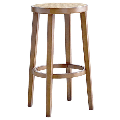Modern Style Counter Stool Rubberwood Wood Armless Barstool with Footrest Wood 1 Piece Clearhalo 'Bar Furniture' 'Bar Stools' 'bar_stools' 'furn' 'furn_bar_stools' 'Furniture' 'Kitchen & Dining Furniture' 7389541