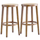 Modern Style Counter Stool Rubberwood Wood Armless Barstool with Footrest Wood 2 Piece Set Clearhalo 'Bar Furniture' 'Bar Stools' 'bar_stools' 'furn' 'furn_bar_stools' 'Furniture' 'Kitchen & Dining Furniture' 7389549
