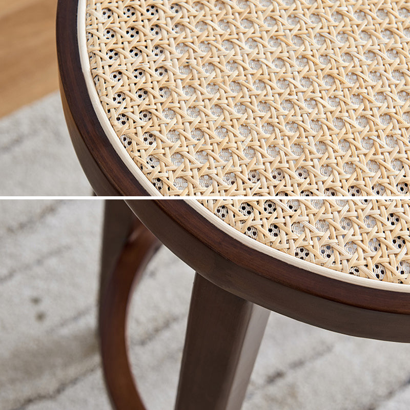 Modern Style Counter Stool Rubberwood Wood Armless Barstool with Footrest Clearhalo 'Bar Furniture' 'Bar Stools' 'bar_stools' 'furn' 'furn_bar_stools' 'Furniture' 'Kitchen & Dining Furniture' 7389550