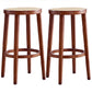 Modern Style Counter Stool Rubberwood Wood Armless Barstool with Footrest Light Brown 2 Piece Set Clearhalo 'Bar Furniture' 'Bar Stools' 'bar_stools' 'furn' 'furn_bar_stools' 'Furniture' 'Kitchen & Dining Furniture' 7389554
