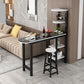 Metal Frame Contemporary Pub Table Matte Finish Manufactured Wood Bar Table Clearhalo 'Bar Furniture' 'Bar Tables' 'bar_tables' 'furn' 'furn_bar_tables' 'Furniture' 'Kitchen & Dining Furniture' 7389568