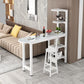 Metal Frame Contemporary Pub Table Matte Finish Manufactured Wood Bar Table White Without Chairs Clearhalo 'Bar Furniture' 'Bar Tables' 'bar_tables' 'furn' 'furn_bar_tables' 'Furniture' 'Kitchen & Dining Furniture' 7389571