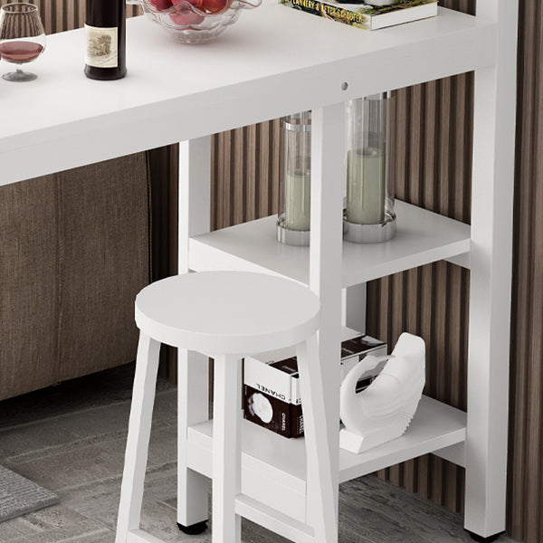 Metal Frame Contemporary Pub Table Matte Finish Manufactured Wood Bar Table Clearhalo 'Bar Furniture' 'Bar Tables' 'bar_tables' 'furn' 'furn_bar_tables' 'Furniture' 'Kitchen & Dining Furniture' 7389582