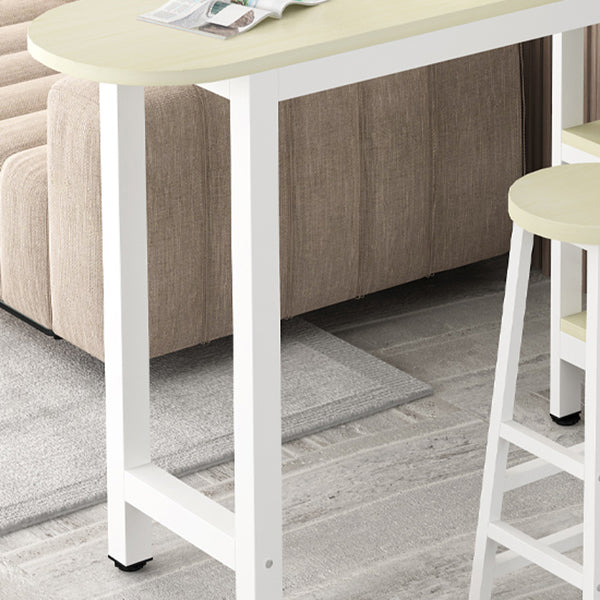 Metal Frame Contemporary Pub Table Matte Finish Manufactured Wood Bar Table Clearhalo 'Bar Furniture' 'Bar Tables' 'bar_tables' 'furn' 'furn_bar_tables' 'Furniture' 'Kitchen & Dining Furniture' 7389583