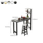 Metal Frame Contemporary Pub Table Matte Finish Manufactured Wood Bar Table Clearhalo 'Bar Furniture' 'Bar Tables' 'bar_tables' 'furn' 'furn_bar_tables' 'Furniture' 'Kitchen & Dining Furniture' 7389585