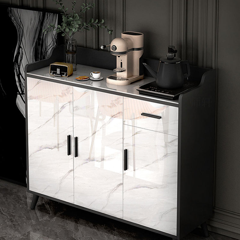 Sideboard di pietra contemporanea 1 cassetto cassettiera con ripiani regolabili