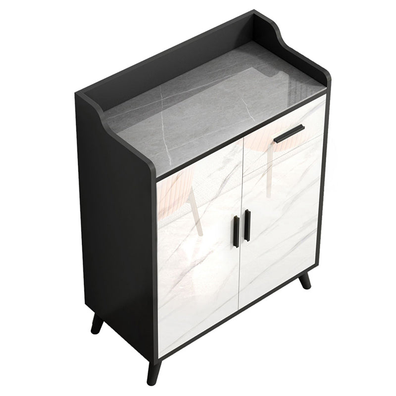 Sideboard di pietra contemporanea 1 cassetto cassettiera con ripiani regolabili