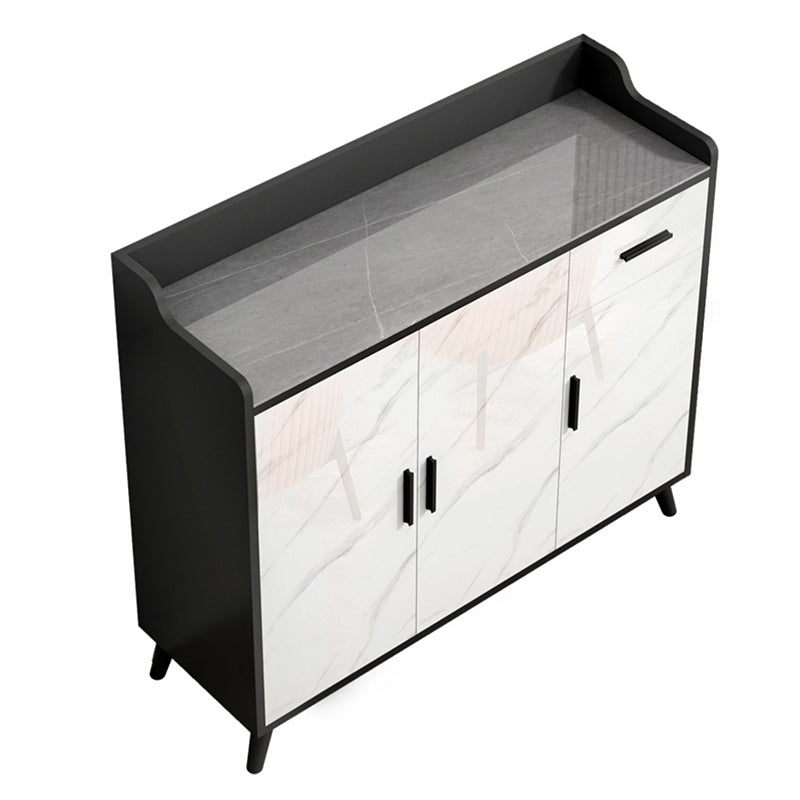 Sideboard di pietra contemporanea 1 cassetto cassettiera con ripiani regolabili