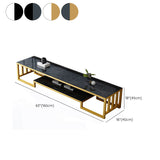 Open Storage Media Console Glass TV Stand Console for Living Room Clearhalo 'furn' 'furn_tv_stands_entertainment_centers' 'Furniture' 'Living Room Furniture' 'TV Stands & Entertainment Centers' 'TV Stands & Media Storage Furniture' 'tv_stands_entertainment_centers' 7389855