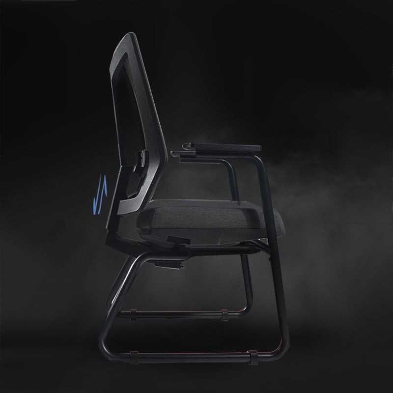 Sedia da ufficio moderna senza ruote armi rimovibili nessuna sedia da scrivania angosciante