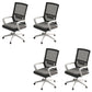 Modern Office Chair Fixed Arms Adjustable Seat Height Chair with Wheels 4 Piece Set Clearhalo 'furn' 'furn_office_chair' 'Furniture' 'Office Chairs' 'Office Furniture' 'office_chair' 7390056