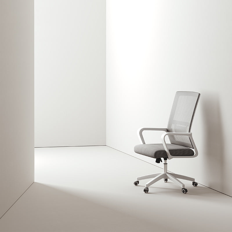 Modern Office Chair Fixed Arms Adjustable Seat Height Chair with Wheels Clearhalo 'furn' 'furn_office_chair' 'Furniture' 'Office Chairs' 'Office Furniture' 'office_chair' 7390067